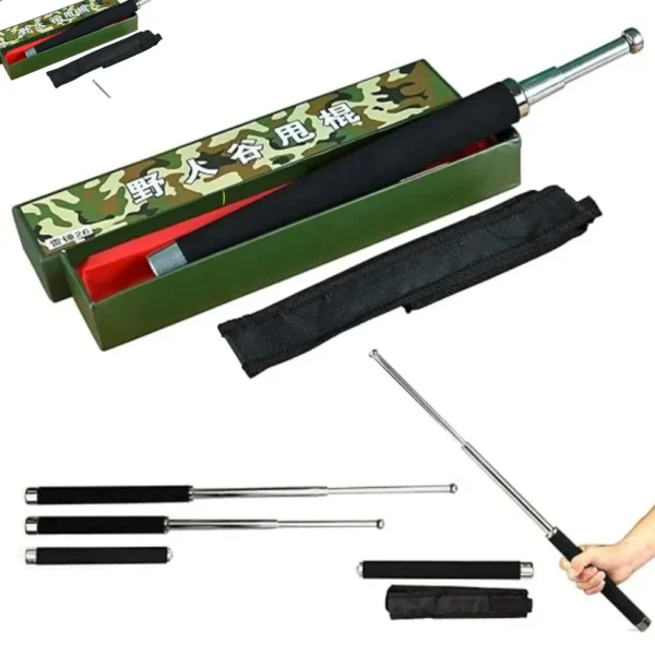 Metal Extendable Self-Defense Stick with Bag